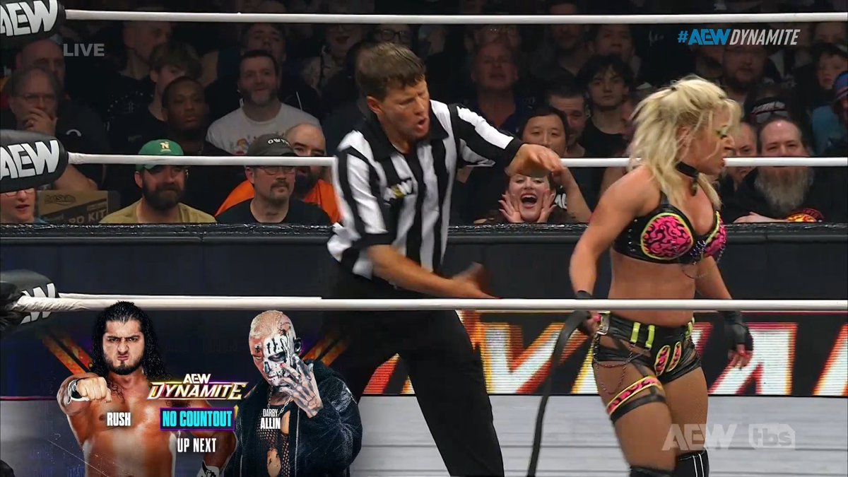 Thekla set a trap for the referee to help catch Mina Shirakawa in her web! #AEWDynamite is LIVE on TBS and HBO Max