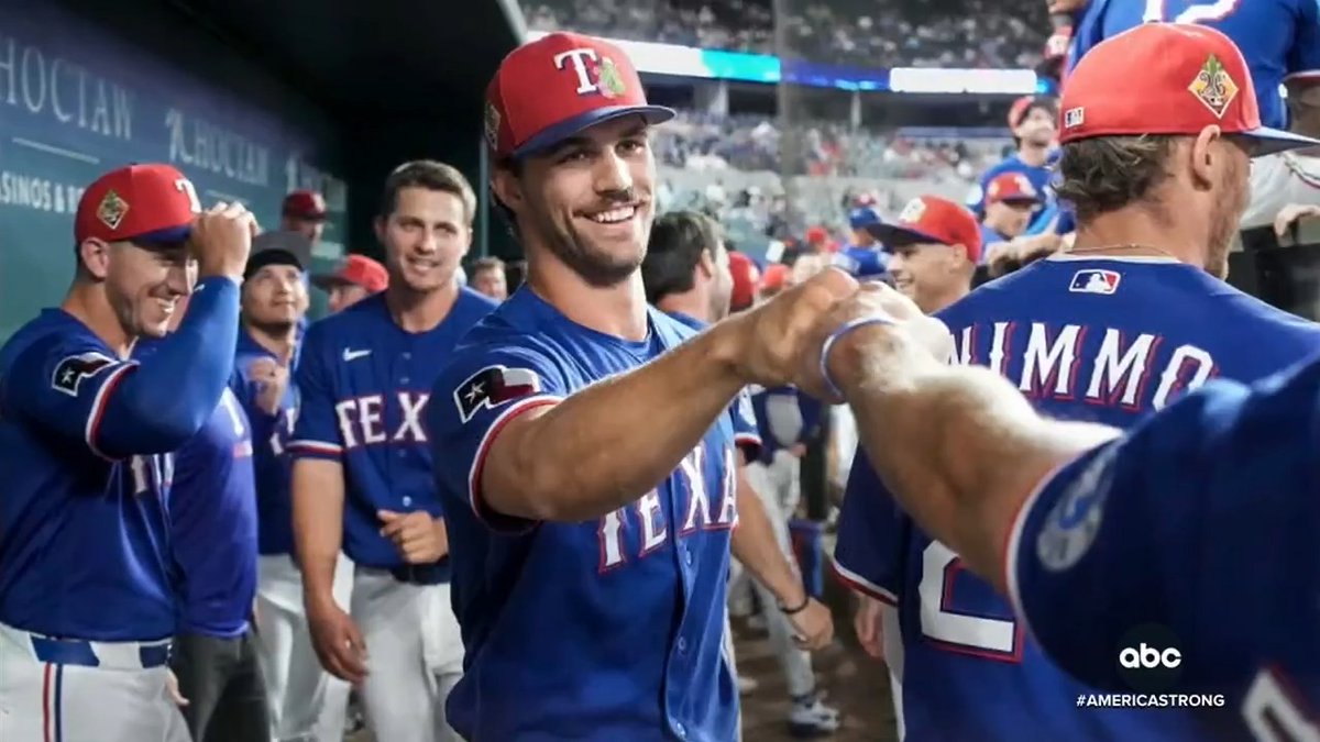 As baseball fans across the U.S. look forward to MLB's Opening Day, Texas Rangers' rookie pitcher Carter Baumler is starting the season in the bullpen. David Muir reports on the moment the rookie found out he made the Opening Day roster – #AmericaStrong.