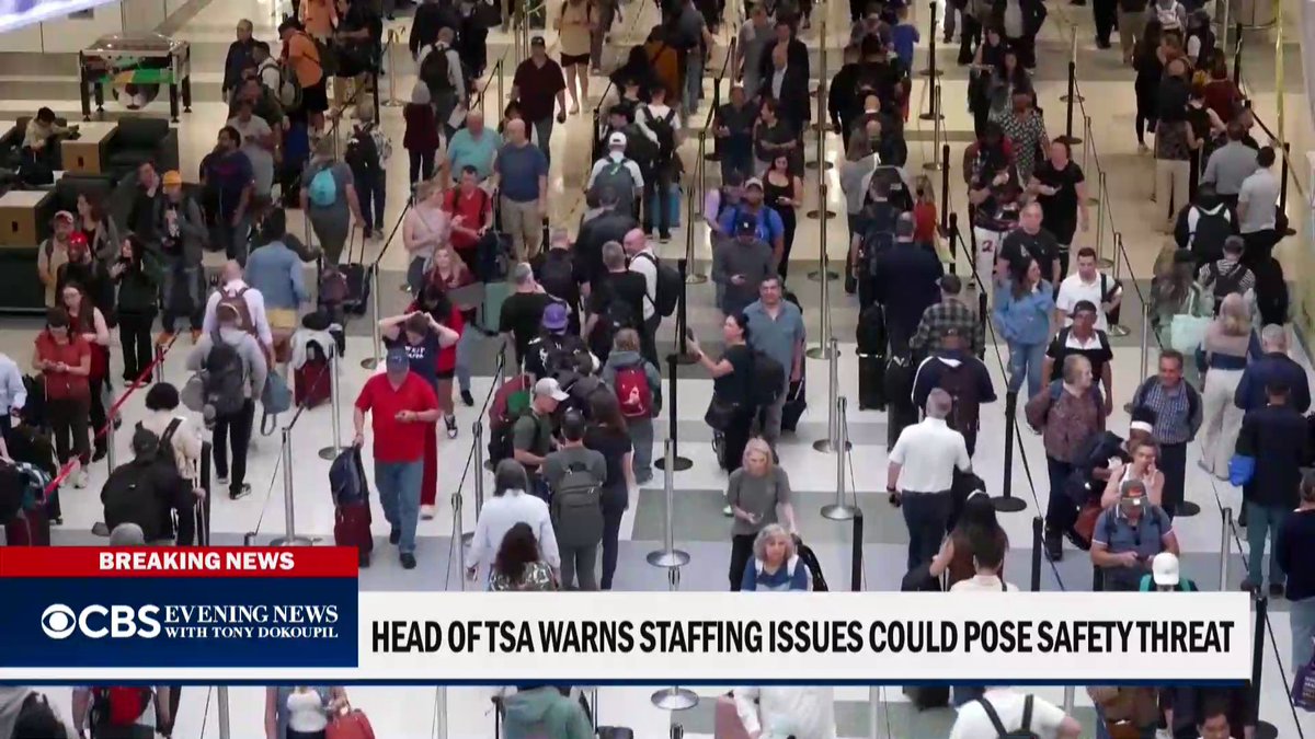 Day 40 of the partial government shutdown, and the TSA’s acting chief is sounding the alarm: “The longer this continues and workers miss more paychecks, the more dangerous the situation becomes for both our workforce and security.”