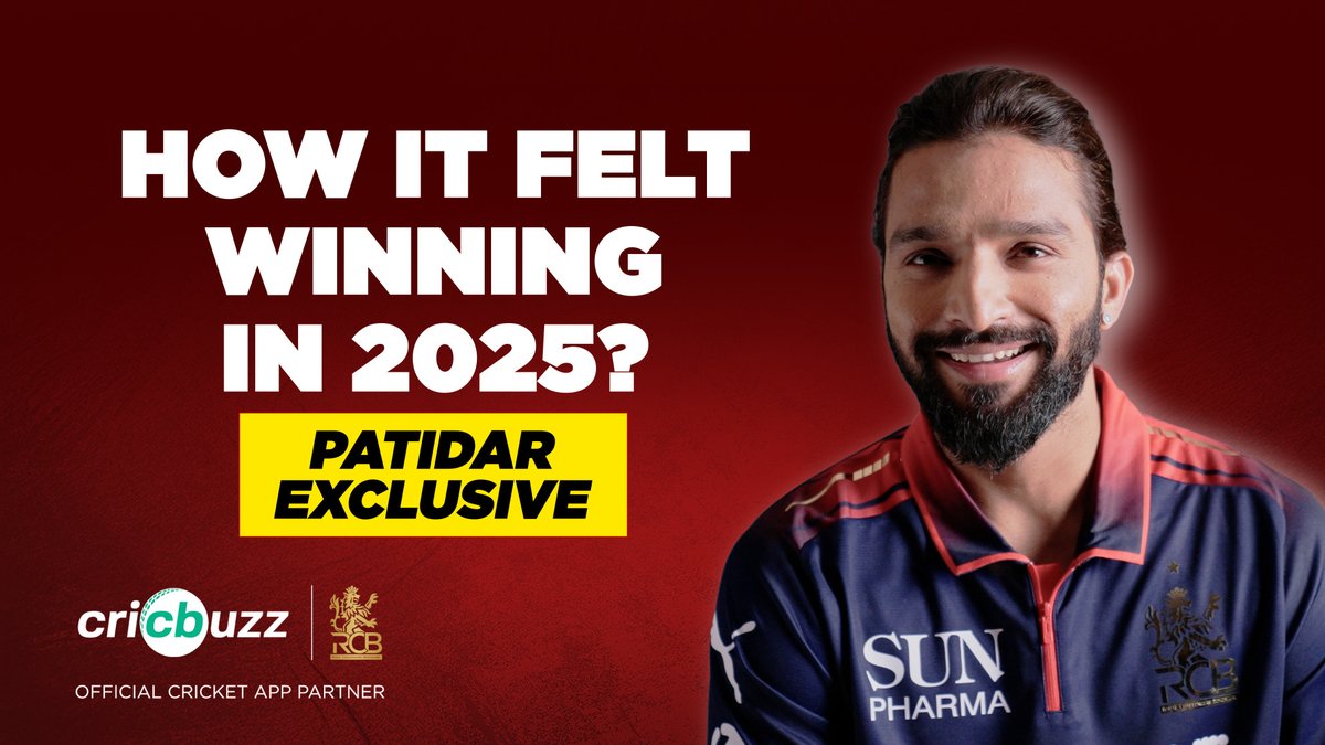 🚨 EXCLUSIVE What did it feel like to win RCB’s 2025 title? Rajat Patidar reveals all 👀 Watch now! Royal Challengers Bengaluru #RCB