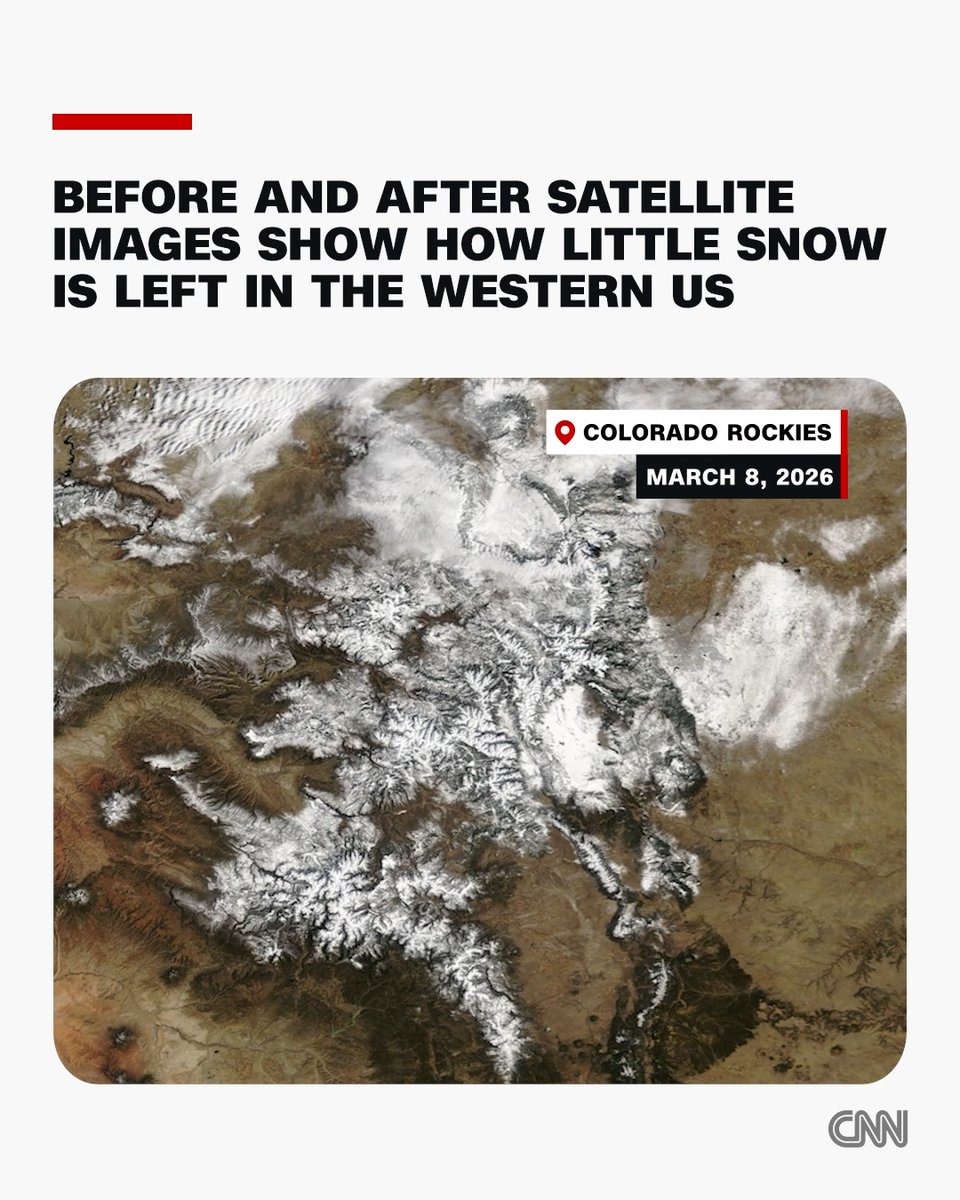 A record warm March has melted an already abysmal snowpack across the western United States, with impacts clearly visible in satellite imagery. It’s setting the stage for an especially concerning summer season for a region critically dependent on mountain snow.