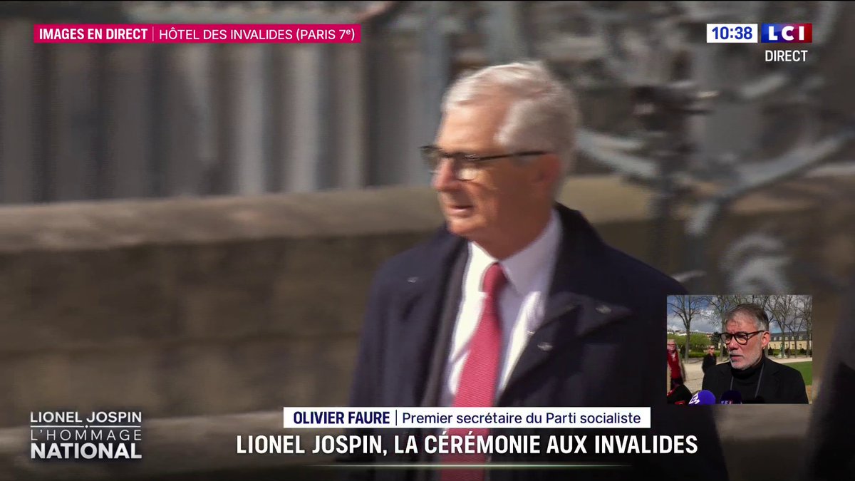 🔴 Lionel Jospin : la cérémonie Olivier Faure assure que ses liens avec l'ancien Premier ministre : "ont commencé avant même que je ne sois premier secrétaire. Très jeune militant, la première fois où je suis monté à une tribune de congrès, il était venu corriger mon discours."