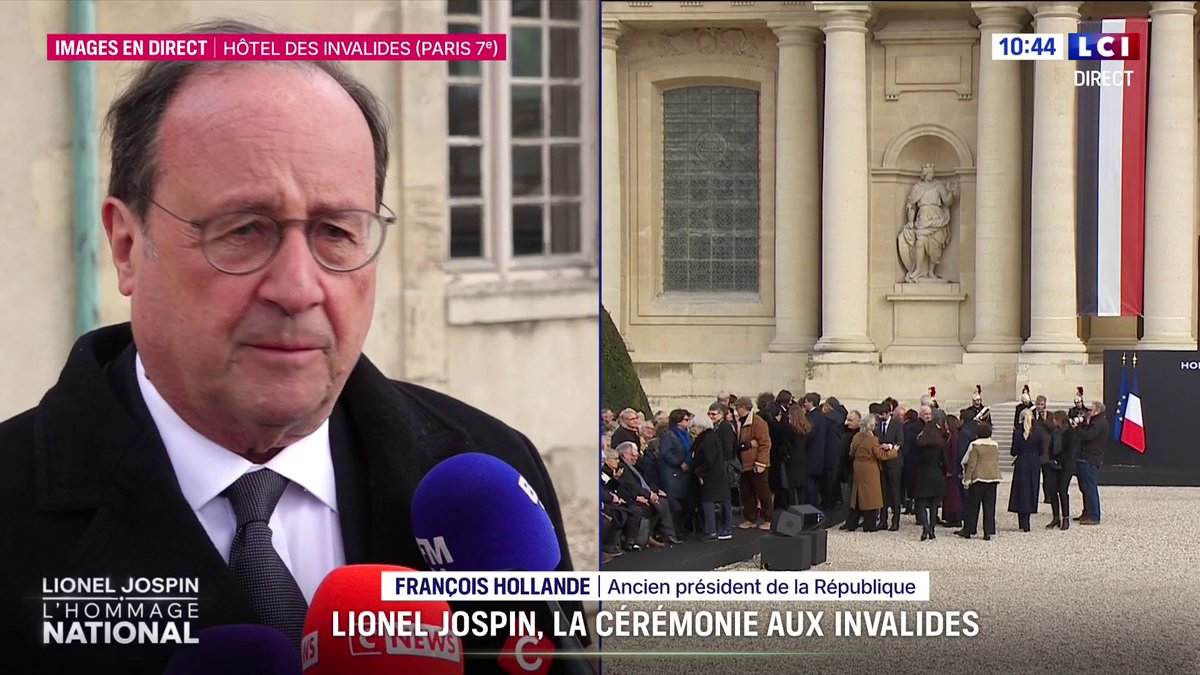 🔴 Lionel Jospin : la cérémonie aux Invalides Que retenir de la gauche de Lionel Jospin ? : 🗣️ "La gauche a toujours été plurielle. Mais pour qu'elle ne se fragmente pas (...) il faut une incarnation et il faut avoir une ligne, ce qu'il appelait une ligne de clarté", François Hollande