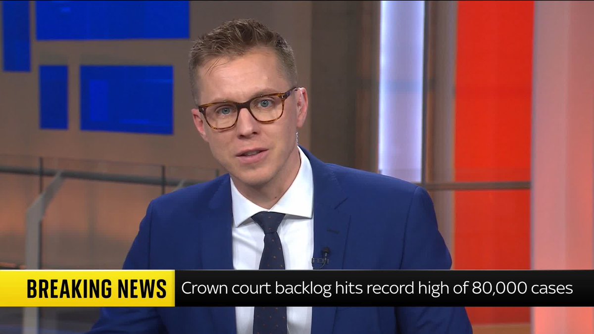 BREAKING: Crown Court backlog in England and Wales hits record high of 80,203 cases 📺 Sky 501, Virgin 602, Freeview 233 and YouTube