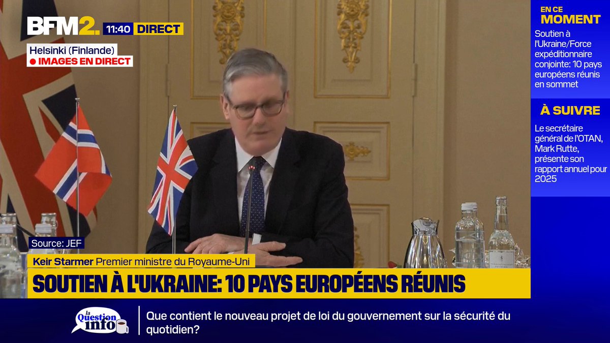 "La réalité sur le terrain, c'est que l'Ukraine tient bon (....). Peu importe ce que Poutine peut se dire après quatre ans, la vérité c'est que la Russie ne gagne pas. Ils ne gagneront pas", assure le Premier ministre britannique Keir Starmer #BFM2