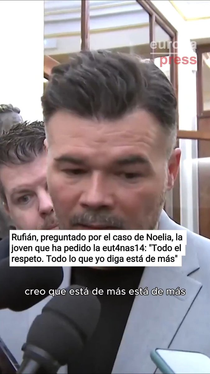 Rufián, preguntado por el caso de Noelia, la joven que ha pedido la eutanasia: "Todo el respeto. Todo lo que yo diga está de más"