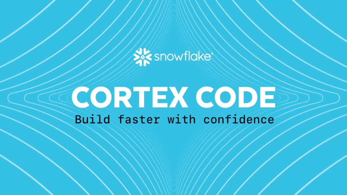 Cortex Code is getting more powerful across your entire workflow. What’s new: ✨ Now GA in Snowsight ✨ Native Windows support for CLI ✨ Agent Teams for parallel work ✨ New agent skills for building on data Dive in 👇