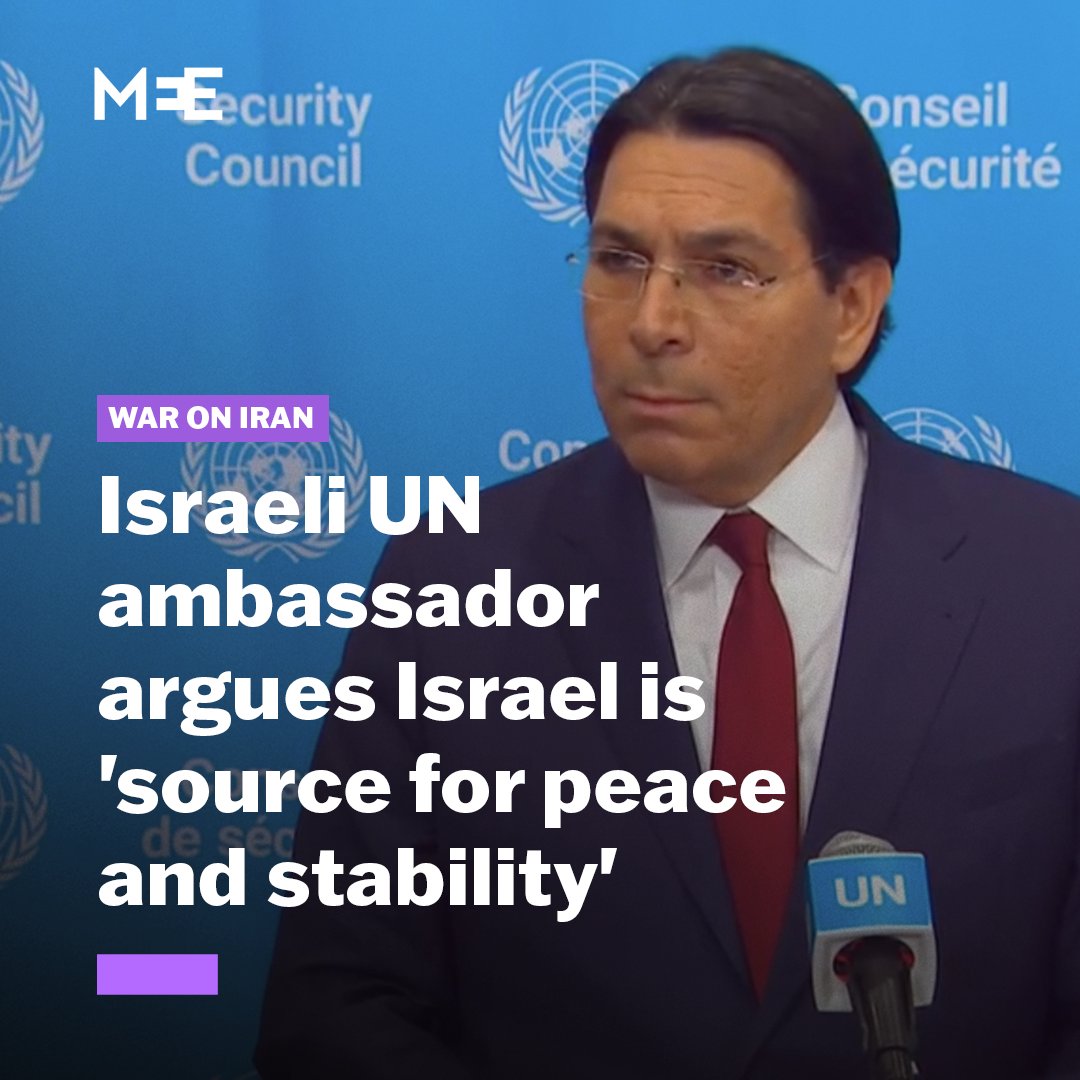 Israel’s ambassador to the UN, Danny Danon, argued that Israel is “the source of peace and stability” in the region in response to a question about why Israel should be the only nuclear power in the Middle East.
