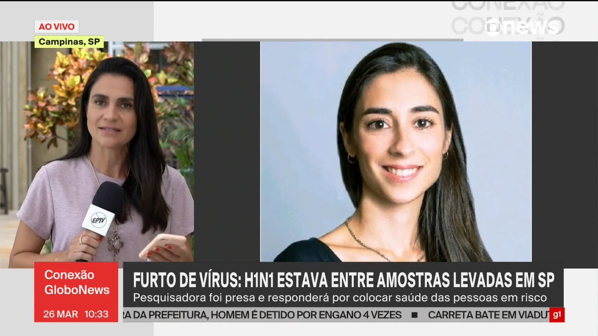 Amostras dos vírus H1N1 e H3N2, causadores da gripe tipo A, estavam entre o material biológico furtado do Laboratório de Virologia da Unicamp. Pesquisadora foi presa e responderá em liberdade. ➡️ Assista à #GloboNews: #ConexãoGloboNews
