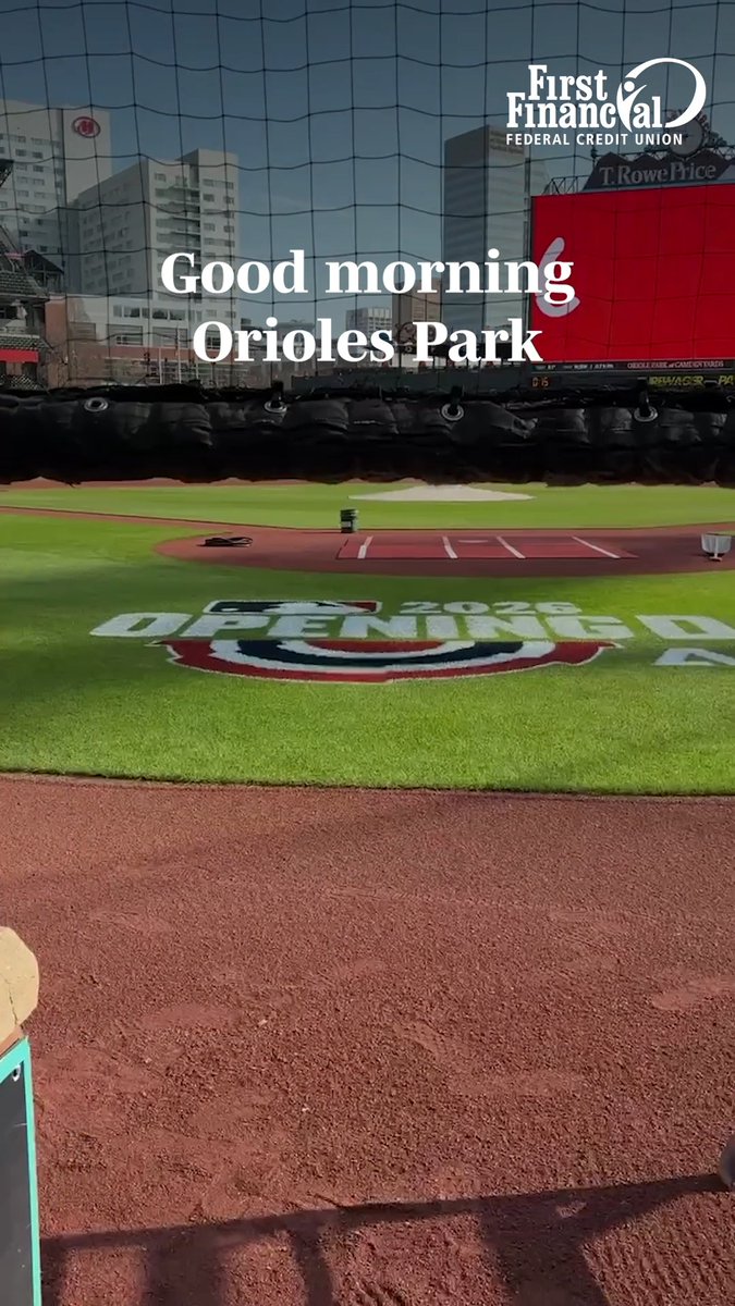 The most beautiful ballpark in baseball never gets old. A look at Camden Yards this morning before fans flood the seats for opening day. 🎥: Jacob Meyer, The Baltimore Sun