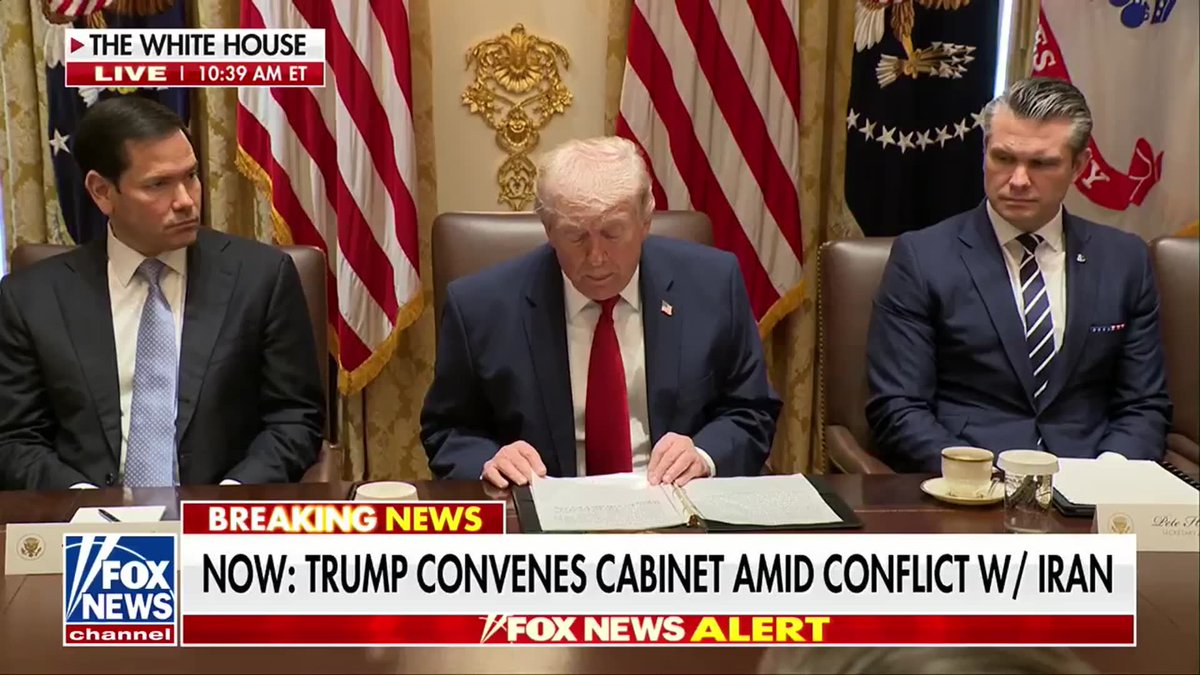 BREAKING: "We're crushing [Iran's] missiles and drone stockpiles, destroying the defense industrial base. We've wiped out their Navy completely, their Air Force completely." –President Trump