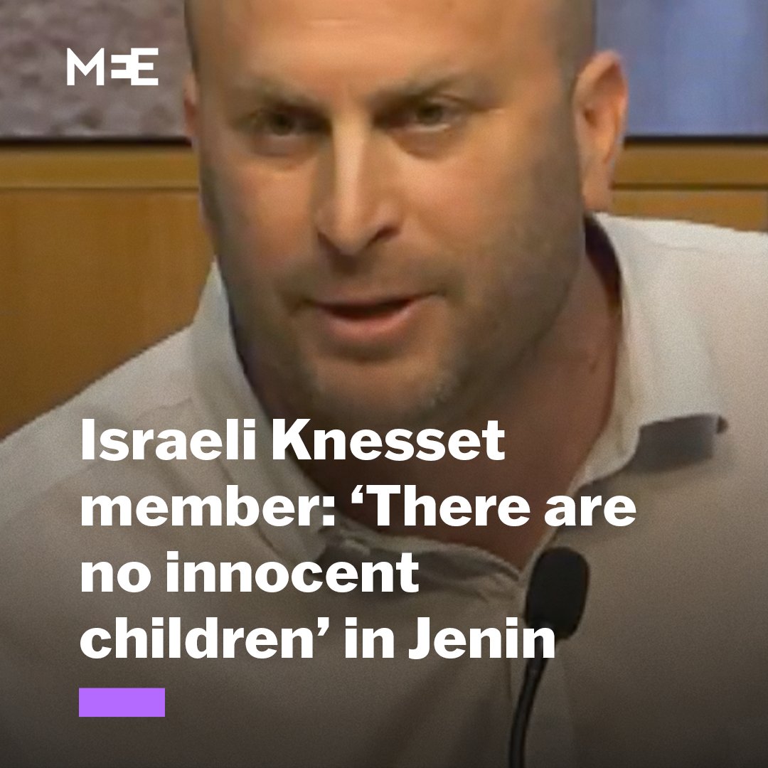 Israeli Knesset member Yitzhak Kroizer said “there are no innocent children” in Jenin and expressed support for the Israeli army in its actions “even if the cost is women or children”, after Israeli forces killed four members of a Palestinian family, including two children.