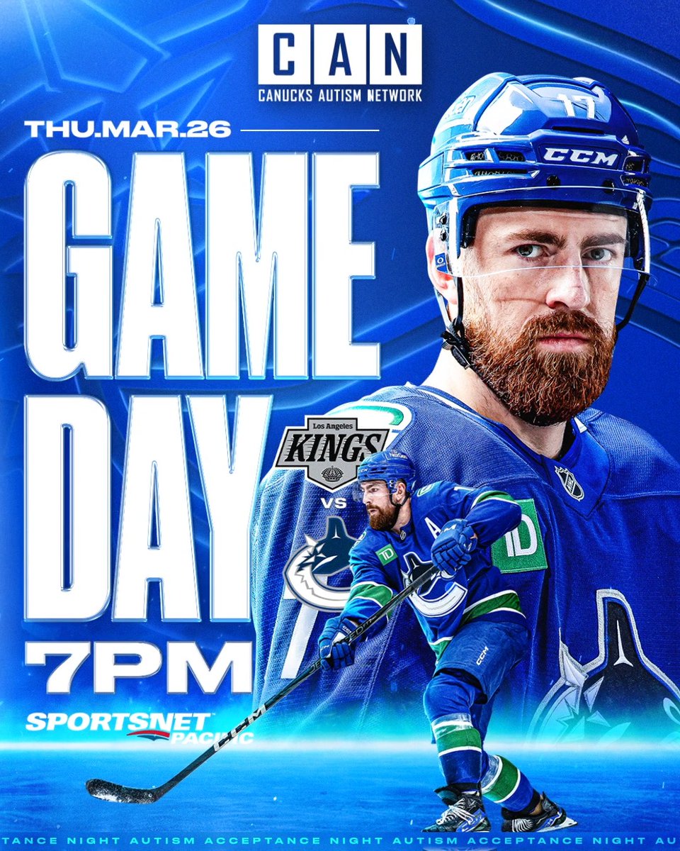 Clash with the Kings on Autism Acceptance Night! 🆚 LA Kings ⏰ 7:00 PM PT 📍 Rogers Arena 📺 Sportsnet Pacific 📻 Sportsnet 650 BUY TICKETS |