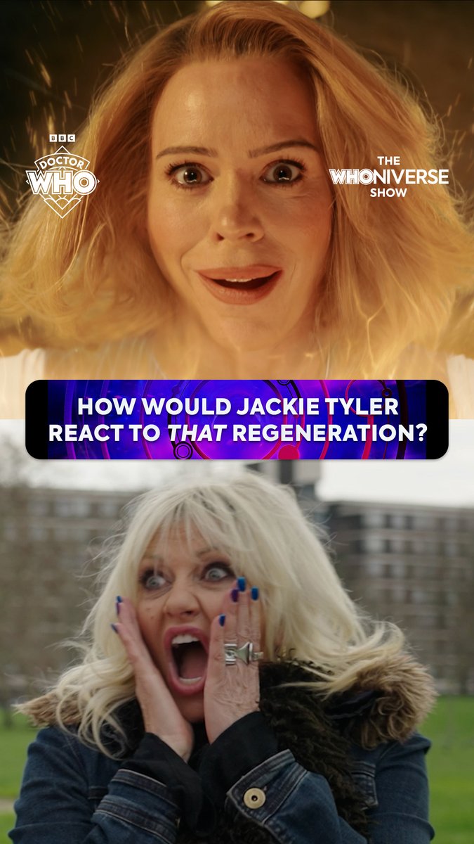 How would Jackie Tyler react to THAT regeneration? 😱🔥 Watch the full interview with Camille Coduri in the latest episode of THE WHONIVERSE SHOW, out now on the #DoctorWho YouTube channel 📺 Watch now ➡️