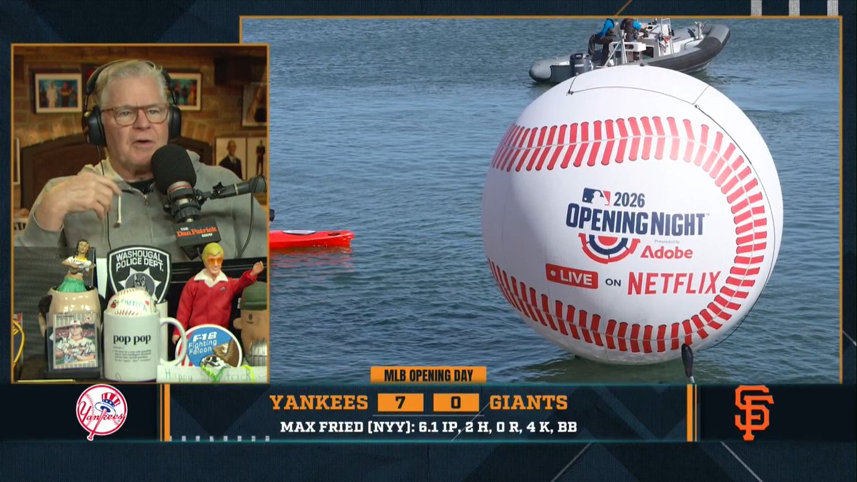 "It was just too much Netflix. It was as if I was tuning into a powerpoint on Netflix, that there was a baseball game inside of that." – DP on Netflix's MLB Opening Day broadcast.