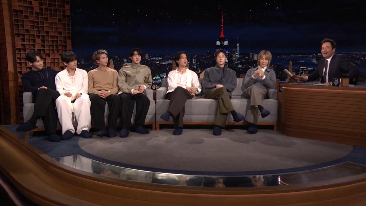“We did everything we could to prepare and show it to you, and we have even more to show you going forward.” -BTS_official on their Netflix performance at Gwanghwamun Square 👀 #FallonTonight #BTSonFallon