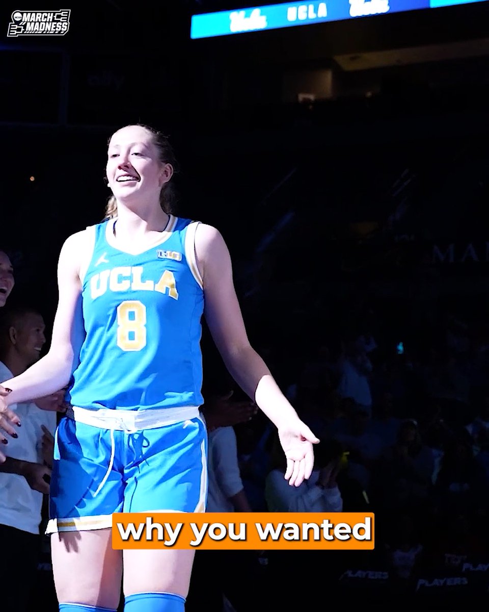 “Everything we do has a purpose.” Autumn Johnson✨ caught up with Gianna Kneepkens on the mindset behind her game. #MarchMadness x UCLA Women's Basketball