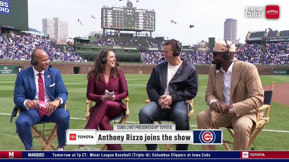 "I got here to the hotel, and just the atmosphere of Wrigley, I was like, 'Damn, I wanna go to Murphy's.' It was like 6:30 in the morning." Anthony Rizzo was ready to get after it Murphy's Bleachers this morning 😂