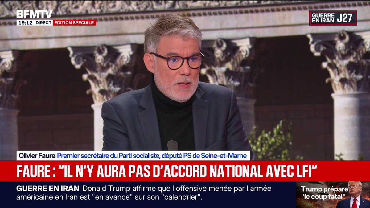 Olivier Faure (PS) qualifie Jean-Luc Mélenchon de "boulet" pour La France insoumise