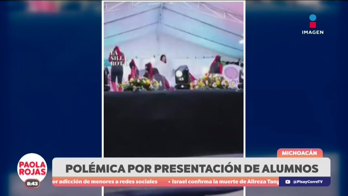 En Michoacán alumnos del colegio de bachilleres presentaron un baile, el cual se hacía alusión a al crimen organizado. #NoticiasImagen #PaolaRojasDPC Paola Rojas