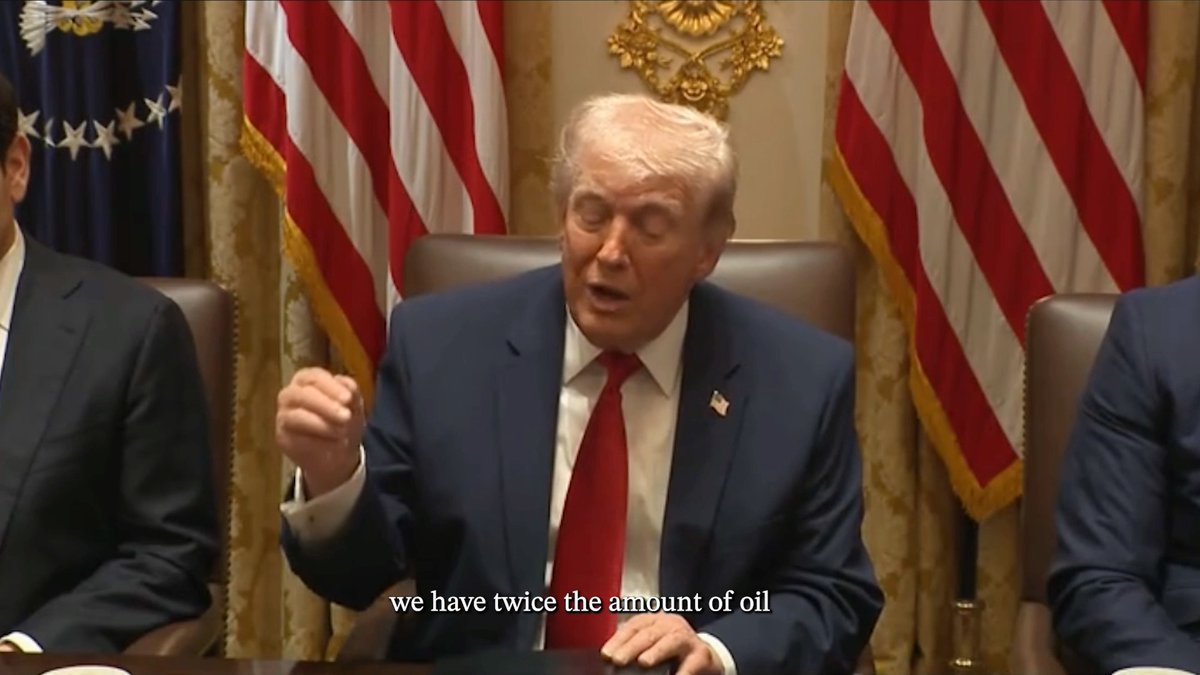 The United States produces more oil than Saudi Arabia and Russia combined. It’s called DRILL, BABY, DRILL. 🇺🇸
