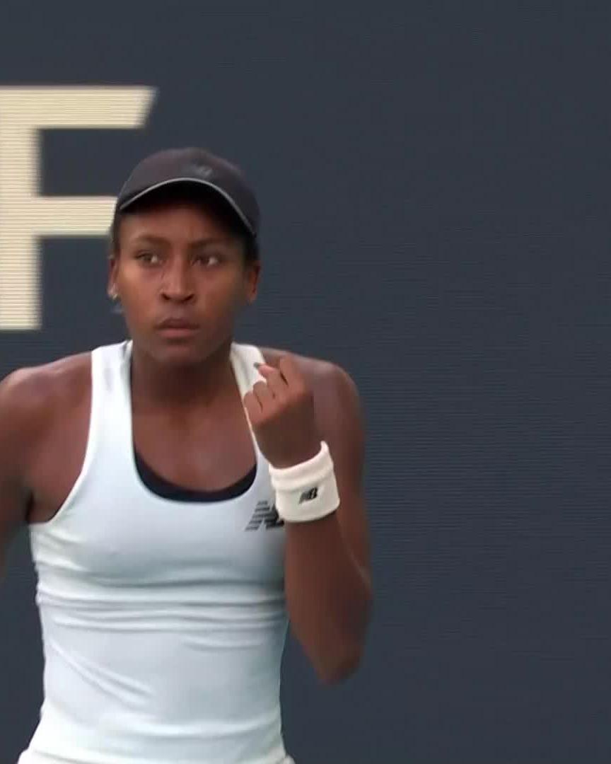 One step closer to the final... 👀 Coco Gauff secures six games in a row to take the first set against Muchova 6-1! #MiamiOpen