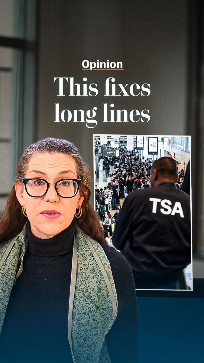 We interrupt your scrolling with a message from Megan McArdle (Megan McArdle) on how to fix the long lines at the airports. ✈️ Watch the full PSA and subscribe to "Reasonably Optimistic" on YouTube: