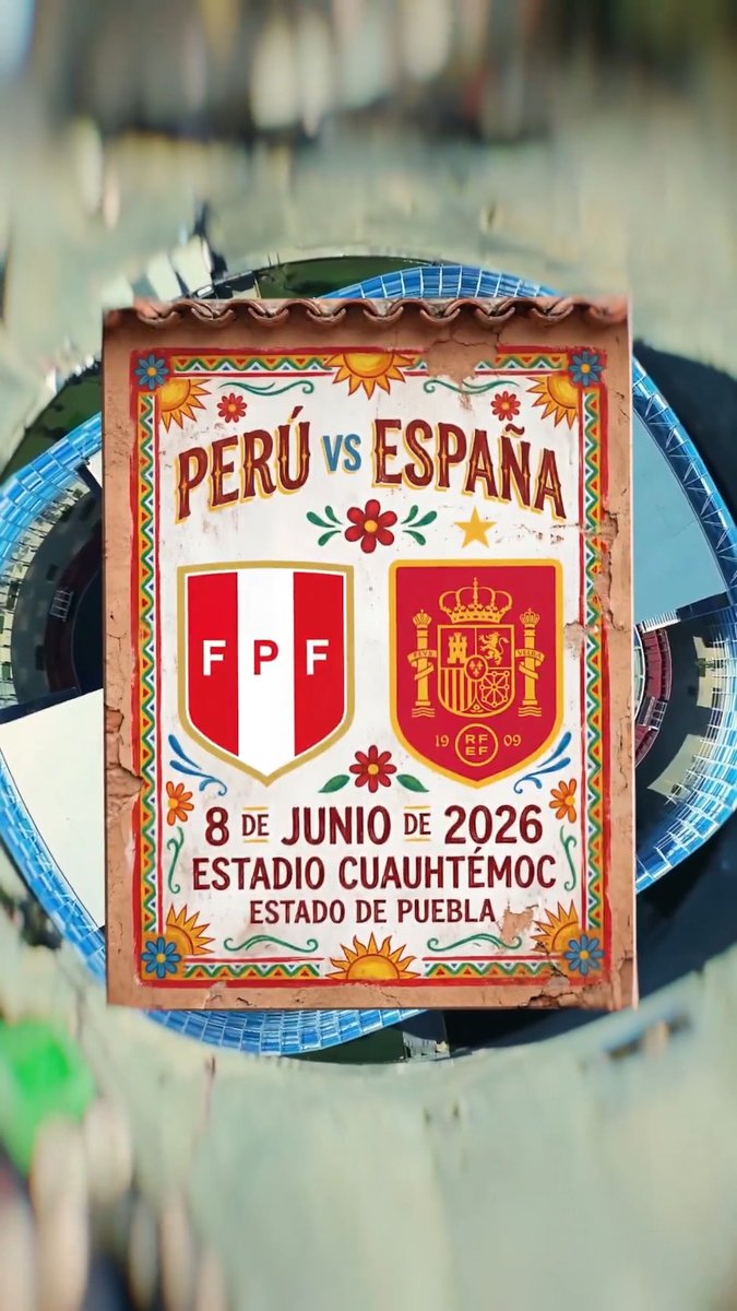 😍 M É X I C O. ¡España disputará en 𝗣𝘂𝗲𝗯𝗹𝗮 su último partido de preparación para la #CopaMundialFIFA! 🗓️ 8 de junio 🆚 La Bicolor ℹ️ #VamosEspaña