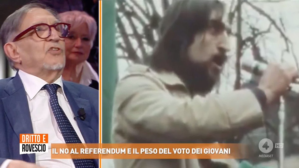 "Mamma mia che brutto che ero lì!" Ignazio La Russa commenta a #drittoerovescio le immagini di se stesso 25enne