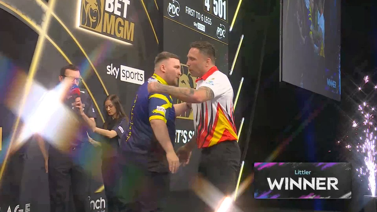 LITTLER MAKES ANOTHER FINAL! Luke Littler reaches his third nightly final in four weeks, averaging over 108 in defeating Gerwyn Price 6-4! 📲 #PLDarts | SF2