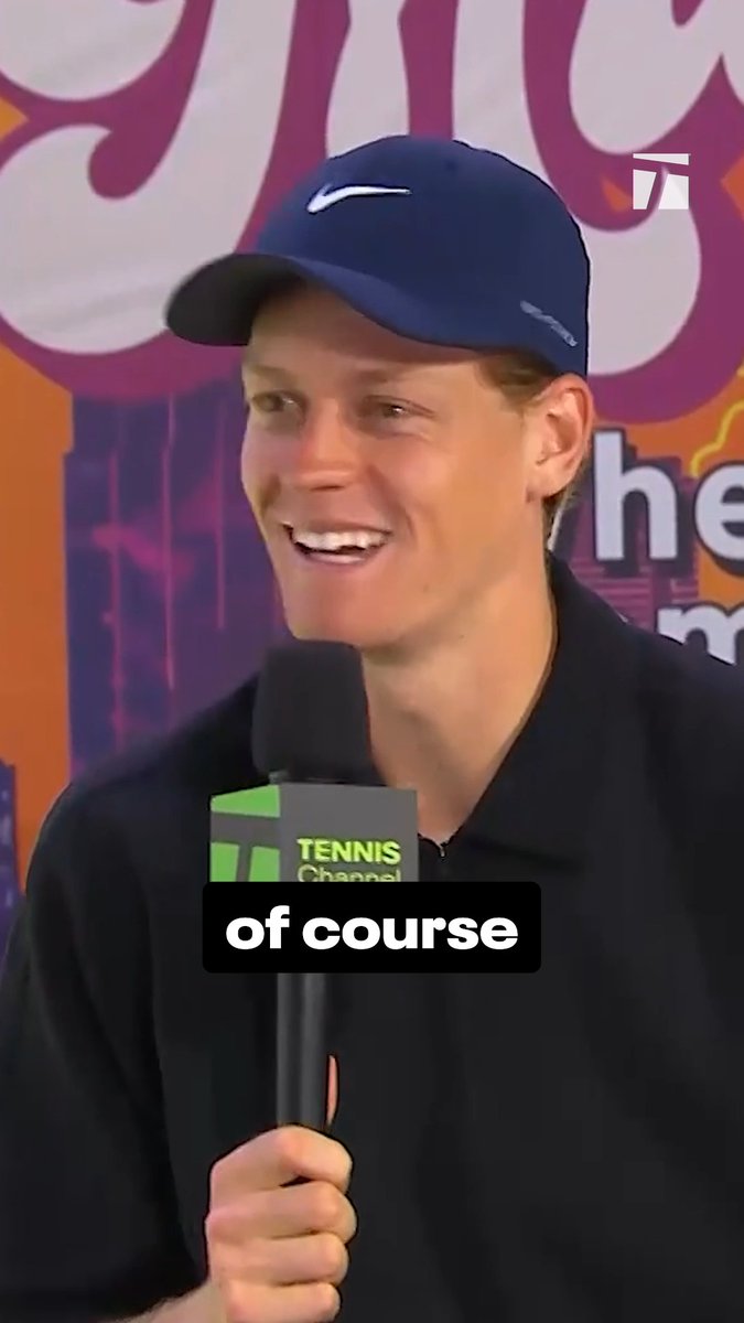 The man has priorities 🤣 Jannik Sinner #miamiopen