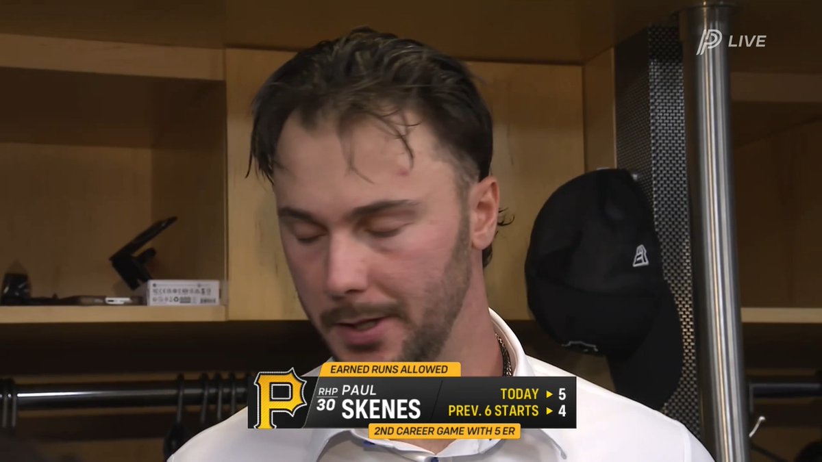 🎙️ "Flush it... nice to get [a bad start] out of the way." Paul Skenes is already looking ahead to his next start 👀