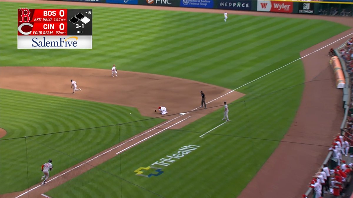 Roman Anthony nearly killed the first baseman with this line drive My goodness what a rocket