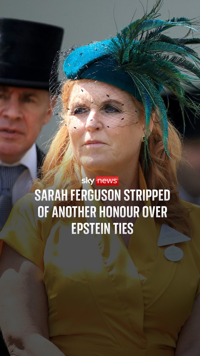 Sarah Ferguson's Freedom of the City of York has been removed by York's city council. The council voted unanimously to remove the honour over Ferguson's links to Jeffrey Epstein. Sky's Shingi Mararike reports ⬇️