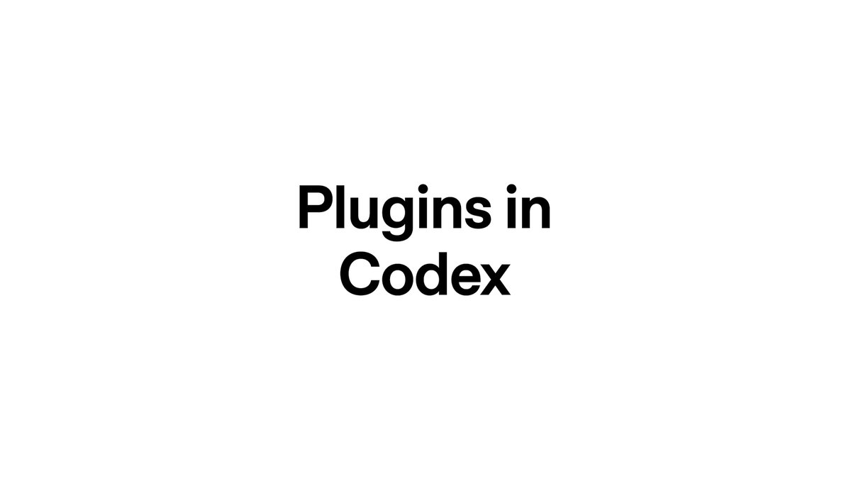 We're rolling out plugins in Codex. Codex now works seamlessly out of the box with the most important tools builders already use, like Slack, @Figma, Notion, Gmail, and more.