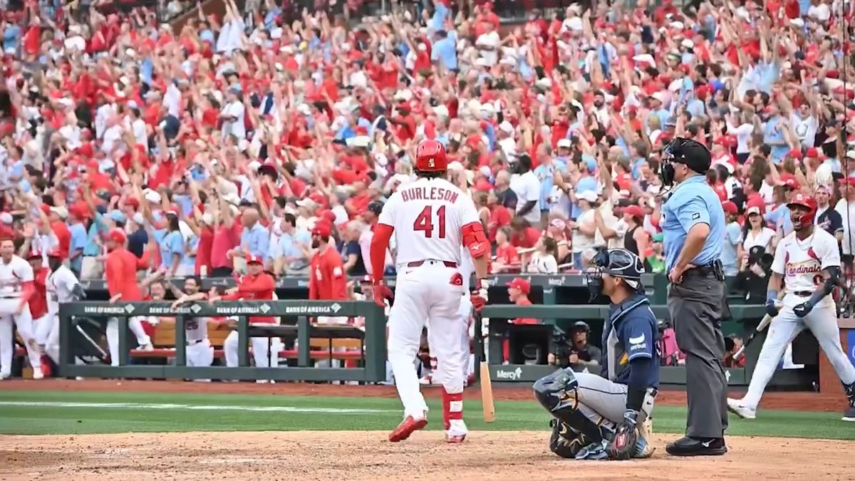 Alec Burleson: absolutely electric ⚡️ #OpeningDay
