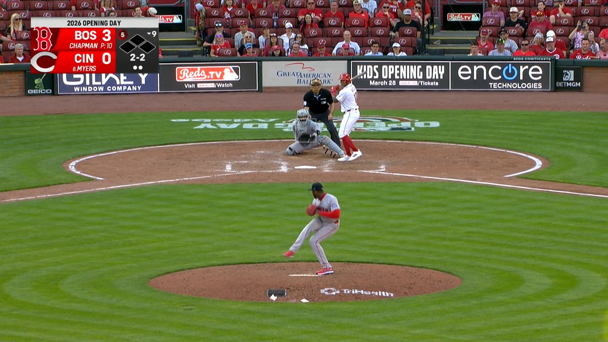 Aroldis Chapman just tied Jonathan Papelbon for 11th on the all-time saves chart with his Opening Day save.