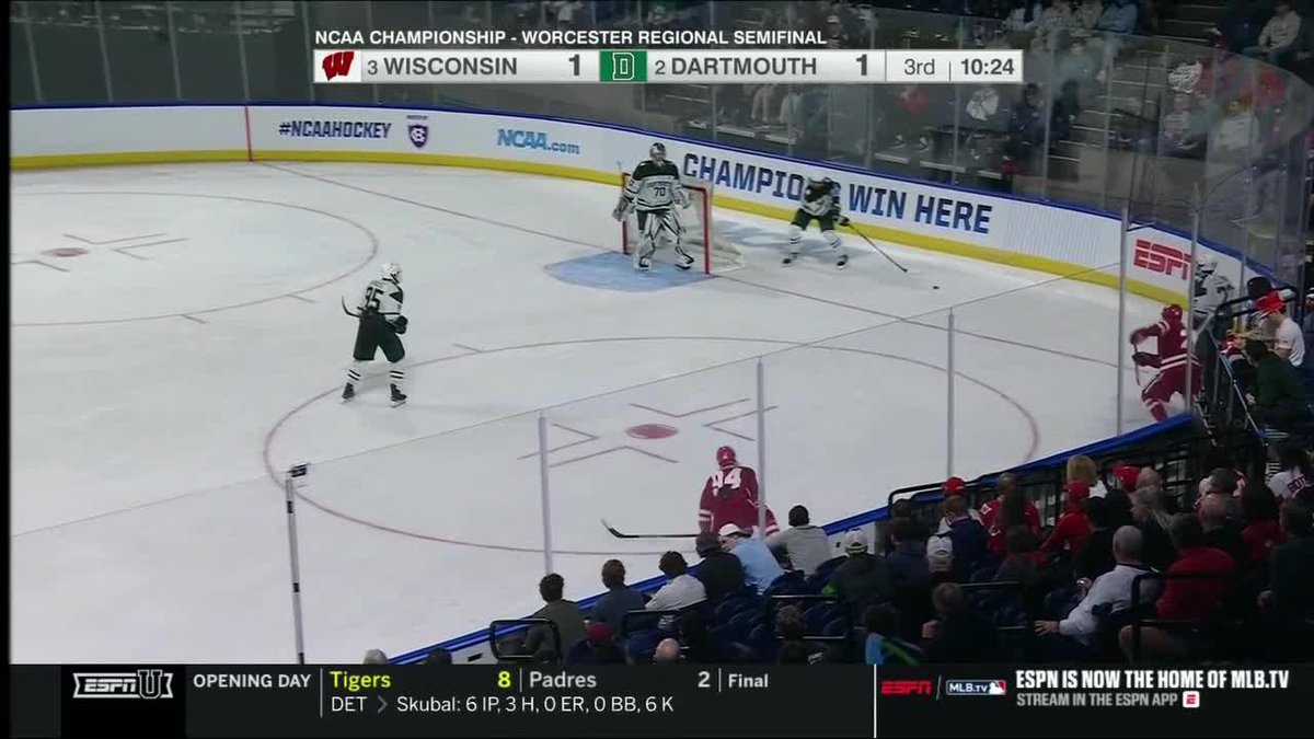 What a moment for undrafted senior Jack Horbach. True unsung hero for the Badgers. A forward who will play any role, including playing D in multiple games. The biggest goal of his career.