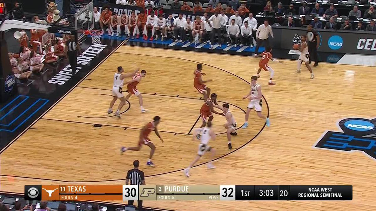 Fletcher frees up off the double screen 🎯 #MarchMadness Purdue Men's Basketball