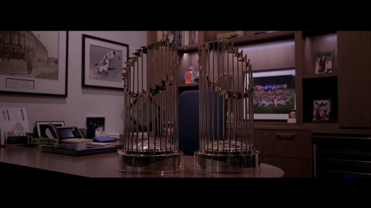 Will Ferrell, Freddie Freeman and Miguel Rojas roll the World Series trophies into Dodger Stadium in STYLE. 🤩 #OpeningDay