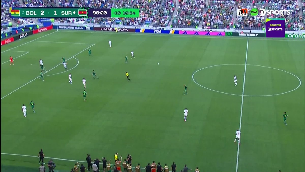 La celebración de Bolivia 🇧🇴 tras ganarle a Surinam 🇸🇷 en el primer partido del repechaje. Imposible no emocionarse recordando al Diablo Etcheverri, Carlos Trucco, Peña en el Mundial del 94.