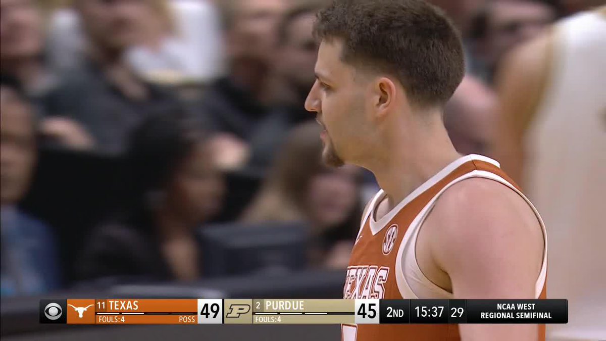 Cam Heide splashes a big one against his former school 💦 #MarchMadness Texas Men’s Basketball