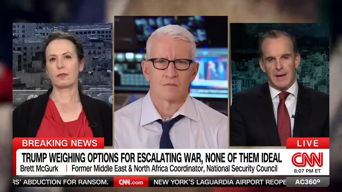 New York Times White House correspondent Maggie Haberman says the president is keeping his options open when it comes to sending ground troops to the Middle East. "Clearly he wants Iran to think that there could be a maximum pressure effort here," she says.