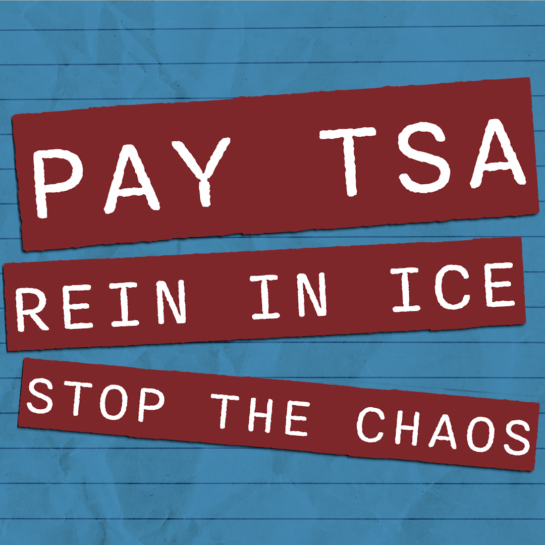 Democrats have forced the administration to Pay TSA agents. And end the airport chaos. Difficult takes a day, impossible takes a week.