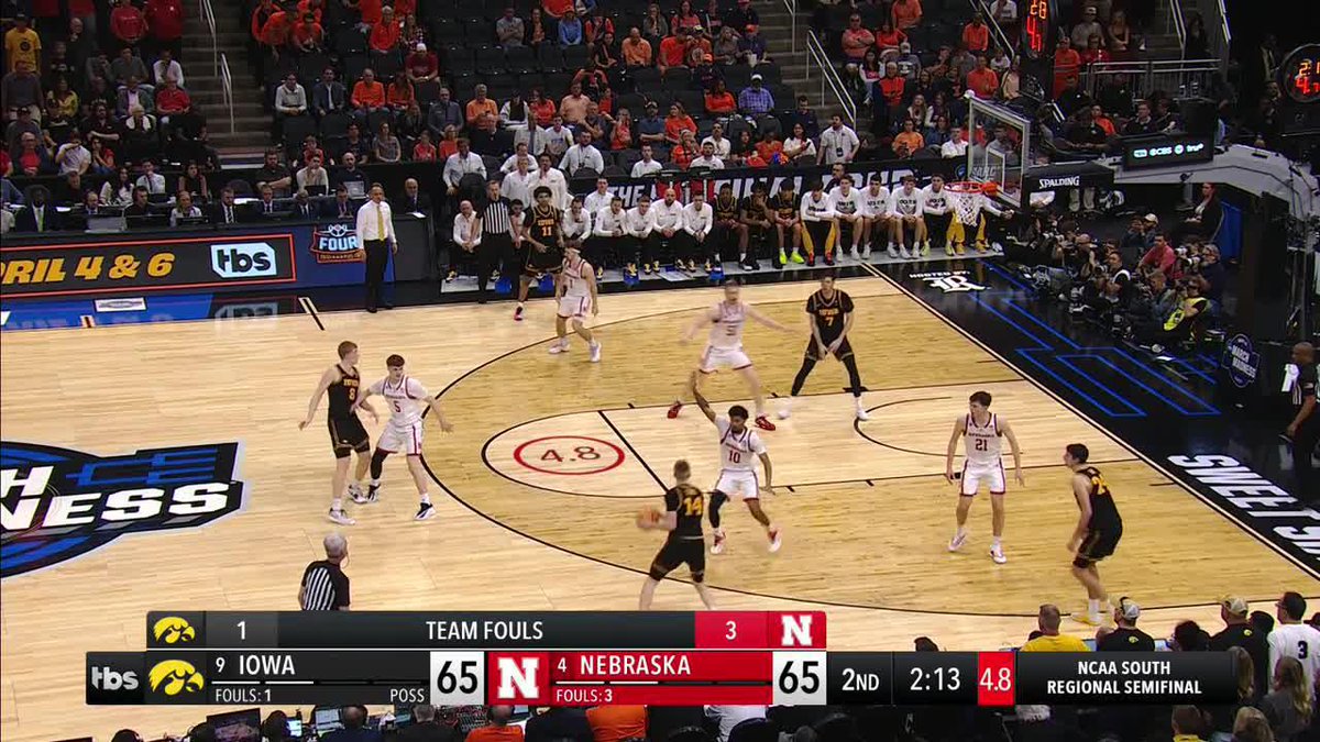 Iowa only led for 2:10 of regulation in its Sweet 16 victory over Nebraska. THIS is how the Hawkeyes took their first lead of the night. This shot. This moment. Bennett Stirtz.