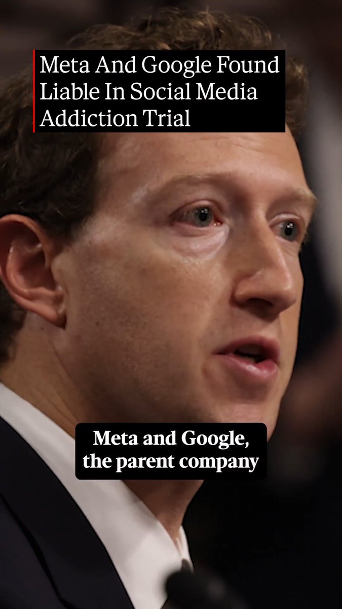 Meta and Google, the parent company of YouTube, were found liable for harming a woman’s mental health due to addictive design features, a California jury found in a landmark decision on Wednesday. Read more:
