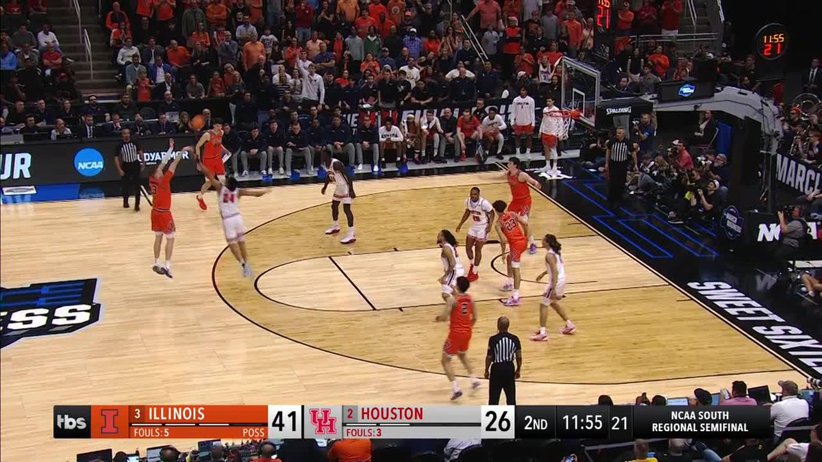 17-0 RUN BY ILLINOIS 🔥 HOUSTON IS IN TROUBLE Watch March Madness on TNT Sports