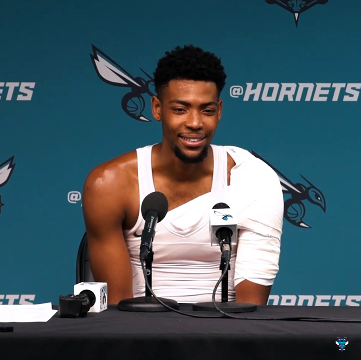 🎙️ Brandon Miller: "I've never heard a New York game like this where Charlotte fans are cheering louder than the New York fans... I applaud them." "I've been the one playoff game... it was similar in here tonight."