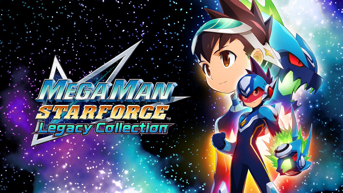 Transcode! Mega Man! Mega Man Star Force Legacy Collection is now available on Nintendo Switch, PlayStation 5, PlayStation 4, Xbox Series X|S, Xbox One, and Steam! Experience all 7 games in the Mega Man Star Force series in one stellar package! ☄️