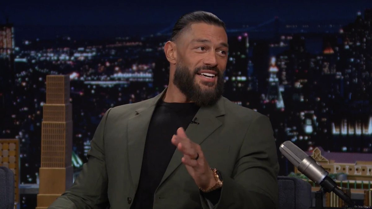 .Roman Reigns thinks his Street Fighter co-star Jason Momoa could be a WWE superstar 😂 #FallonTonight